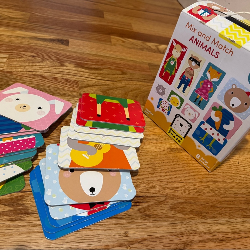 Mix and Match Animals Card Game for Kids 18+ months of age